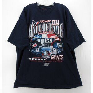 VINTAGE New York Giants Shirt XL 2002 Hall Of Fame Game Reebok Tee NFL